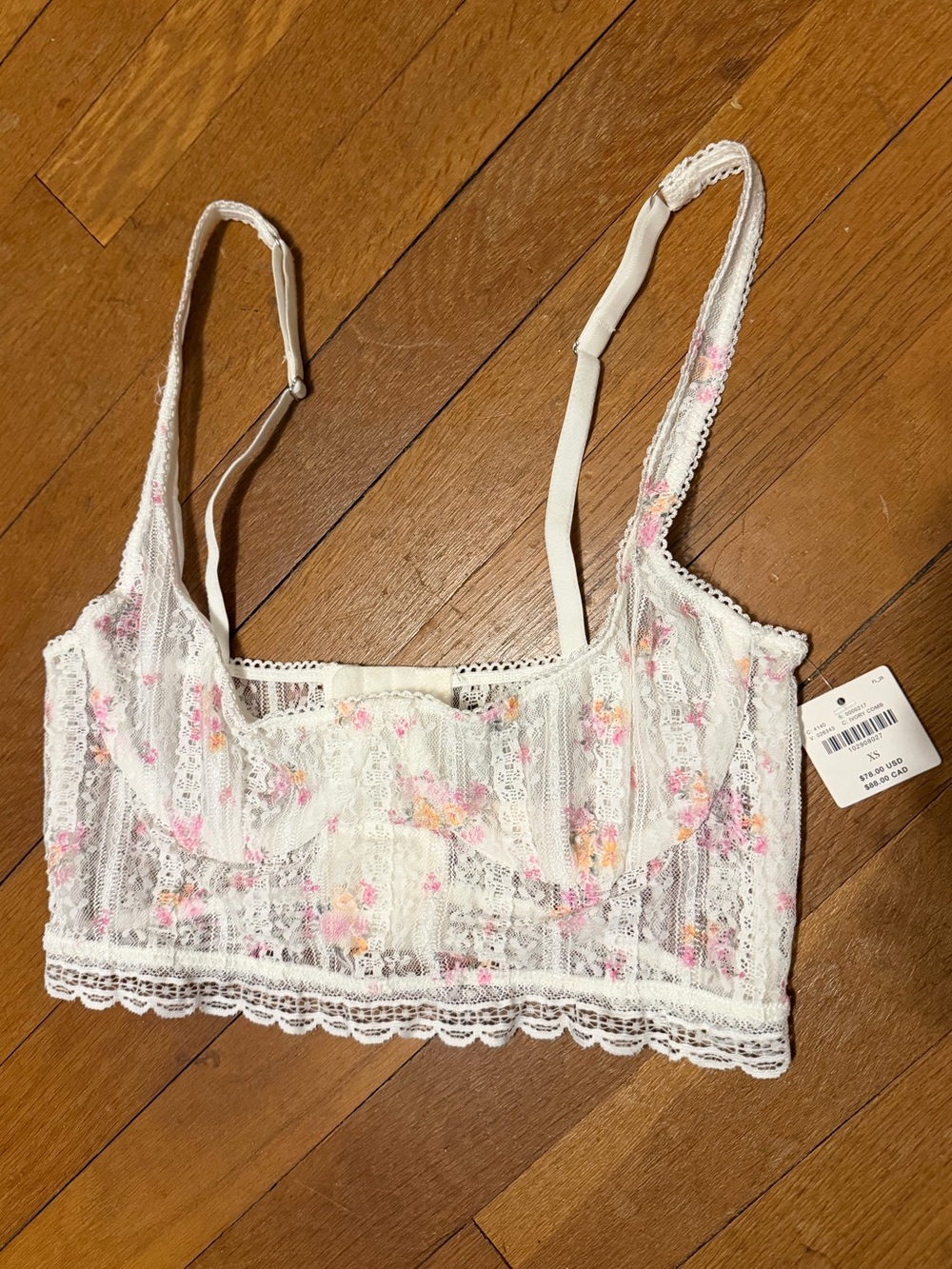 Anthropologie LyreBird Lace Bralette Women's XS $78 BNWT